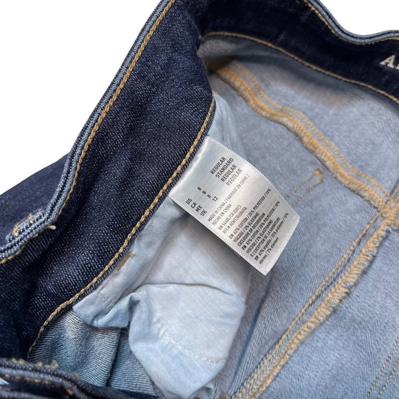 American Eagle Distressed Dark Wash Hi Rise Jegging Jeans - Picture 7 of 9